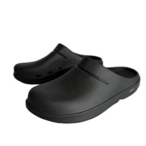 OOFOS Shoes Mens Black Recovery Clogs Slip On Foam Comfort Arch Support Cushion
